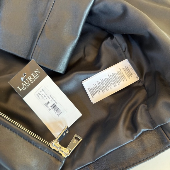 NEW Ralph Lauren Leather Jacket Lambskin - Picture 5 of 16